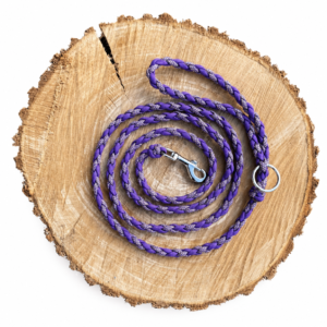 handgemaakte riem van paracord 1,8 meter lengte 0,8 cm dik model ‘fiep’ paars